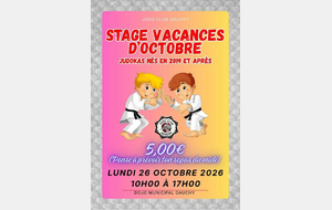 Stage vacances octobre >2019
